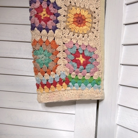 WE THE FREE l Zuni Crochet Crochet Rolled Mom Jeans Grandmacore Sz. 25 High Rise - Picture 10 of 14